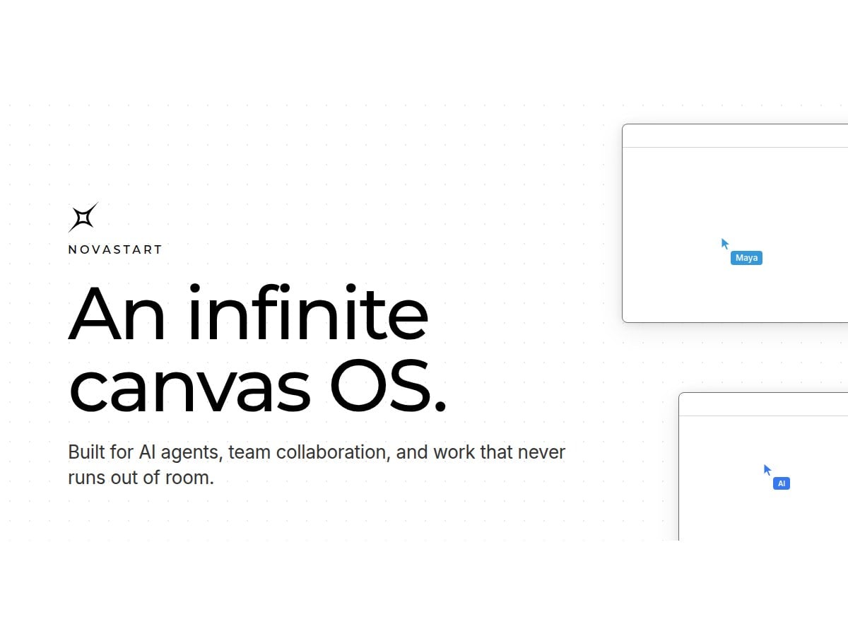 Novastart infinite canvas operating system